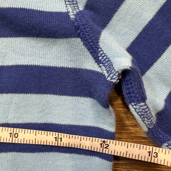 Hanna Andersson 2-Piece Long John Blue Striped Pajama Set, Organic Cotton, sz 10 - Picture 3 of 15